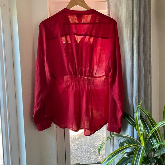 Torrid Long Sleeve Red Blouse Size L - Picture 6 of 8